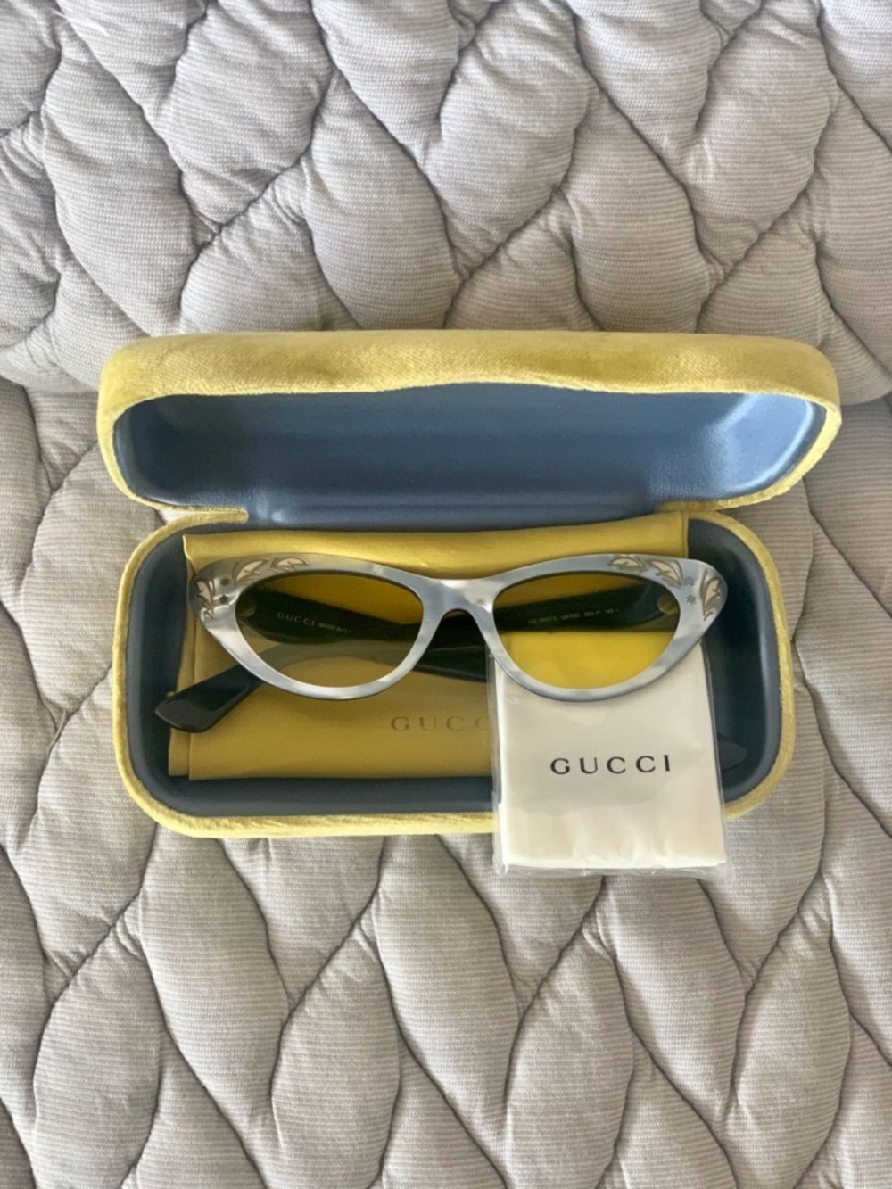 Gucci pearl cat eye sunglasses
